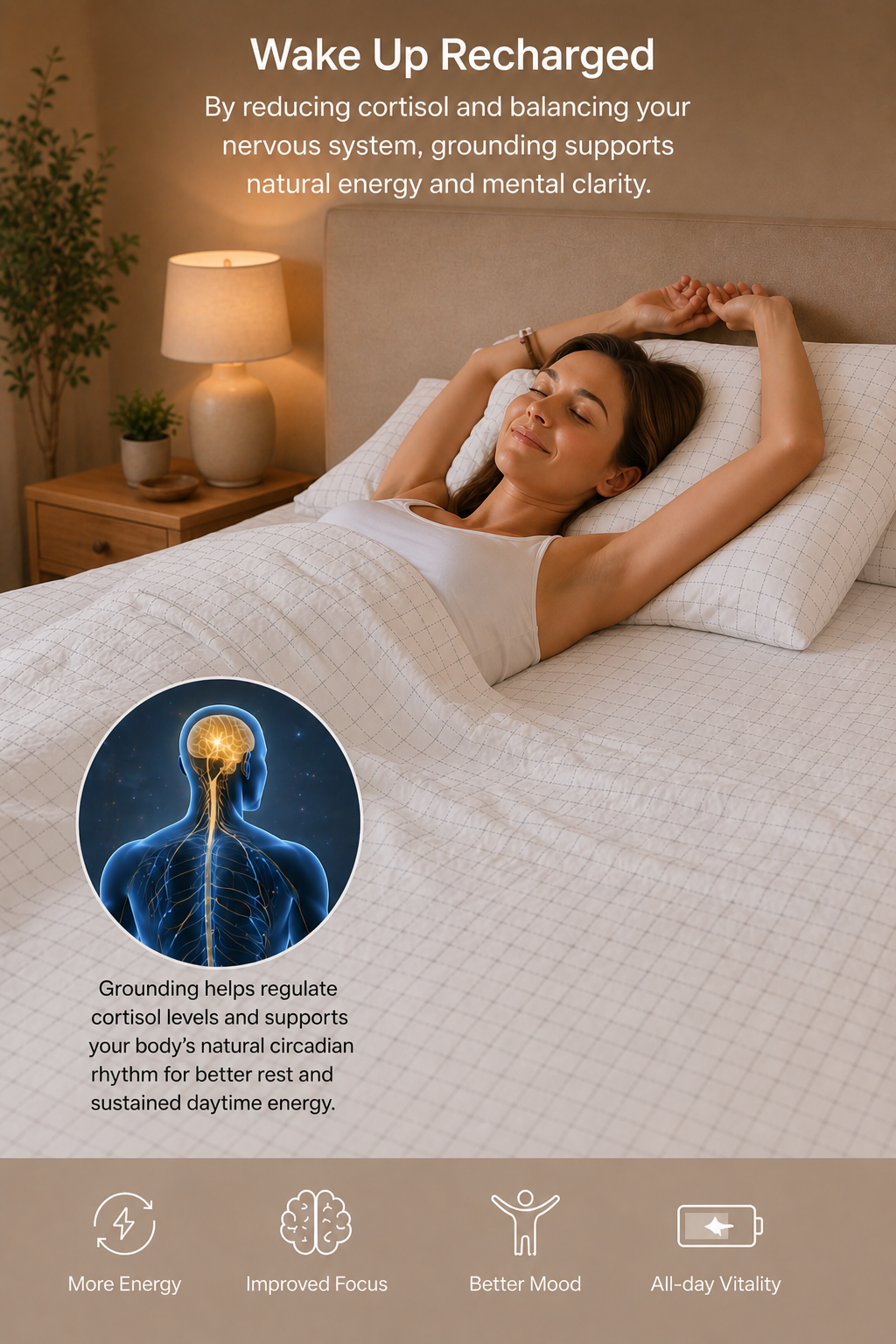Wellness Mode Grounding Bed Sheet