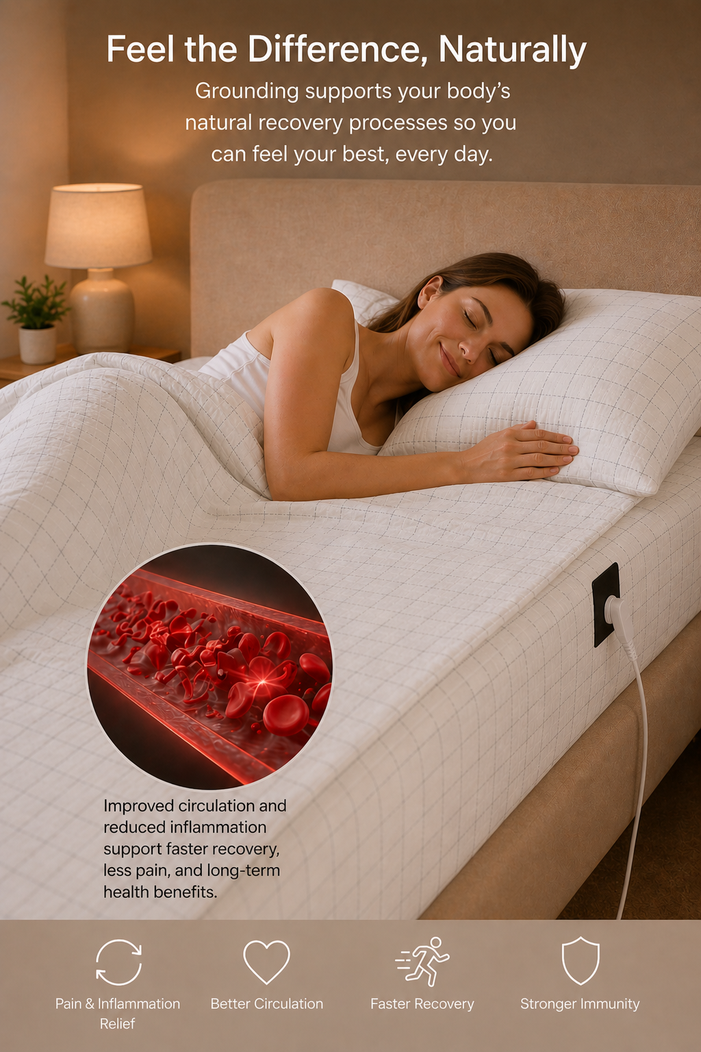 Wellness Mode Grounding Bed Sheet